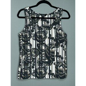 Soma Women's Medium Built-In Wireless Bra Sleeveless Stretch Floral Tank